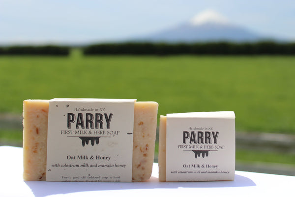 Oat, Milk and Honey Soap - Long lasting soap with lovely fragrance, the oats give the added benefit of exfoliation, Lovely soaps, very soft not harsh on the skin, It is so great for our skin. We love using it - By Parry Soap Company, New Zealand
