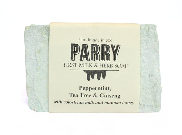 Peppermint, Tea tree & Ginseng - Sensitive skin friendly, Parry Soap, New Zealand