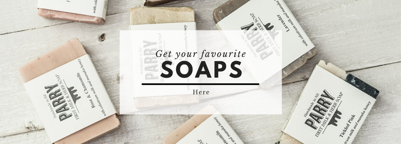Free Parry Soap with every purchase before May 12th