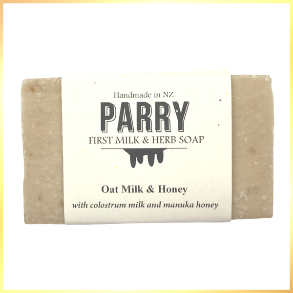Oat, Milk and Honey Soap - Long lasting soap with lovely fragrance, the oats give the added benefit of exfoliation, Lovely soaps, very soft not harsh on the skin, It is so great for our skin. We love using it - By Parry Soap Company, New Zealand